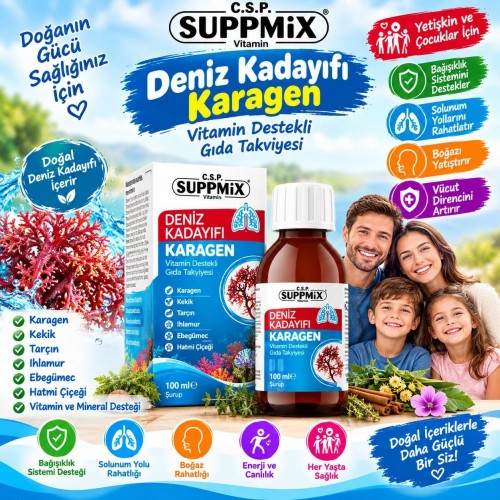 SUPPMİX DENİZ KADAYIFI KARAGEN VİTAMİN ŞURUP