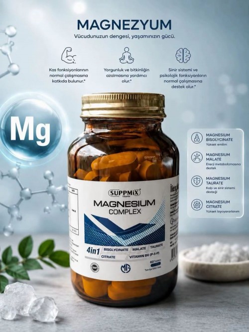 Suppmix Magnezyum Kompleks 60 Tablet
